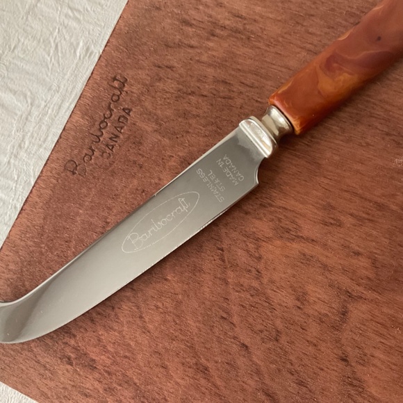 Baribocraft Canada Vintage Cheeseboard w/ cheese knife Made in 🇨🇦 - Picture 4 of 14
